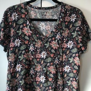 Vintage soft floral v-neck t-shirt from Loft